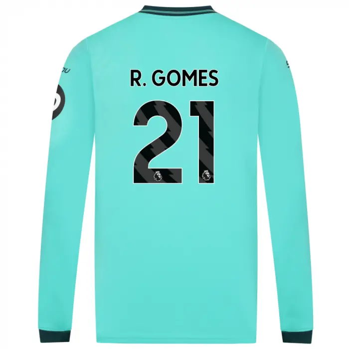 Wolverhampton Wanderers Shop | 2025-26 Wolves Away Shirt – Adult – LS R. GOMES 21 Wolverhampton Wanderers Merchandise